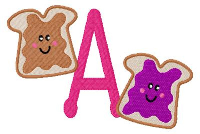 Peanut Butter Jelly 5x7 Monogram Set