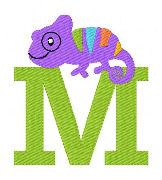Chameleon Lizard Monogram Set