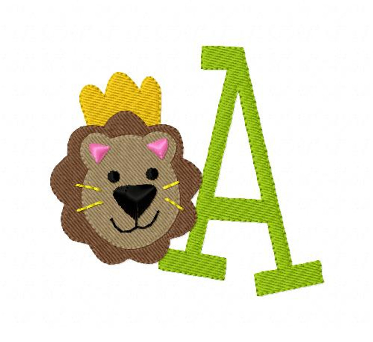 King Lion Zoo Animal Monogram Design Set