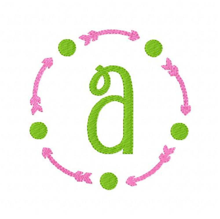 Arrow Dot Circle Monogram Set