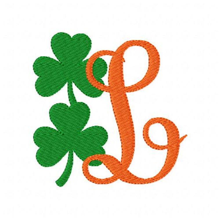 Lucky Shamrock Clover St Patricks Day Monogram Set