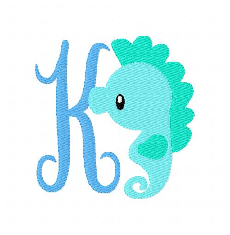 Sea Horse Beach Monogram Set