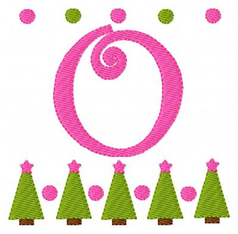 Christmas Tree Farm Monogram Embroidery Font Set