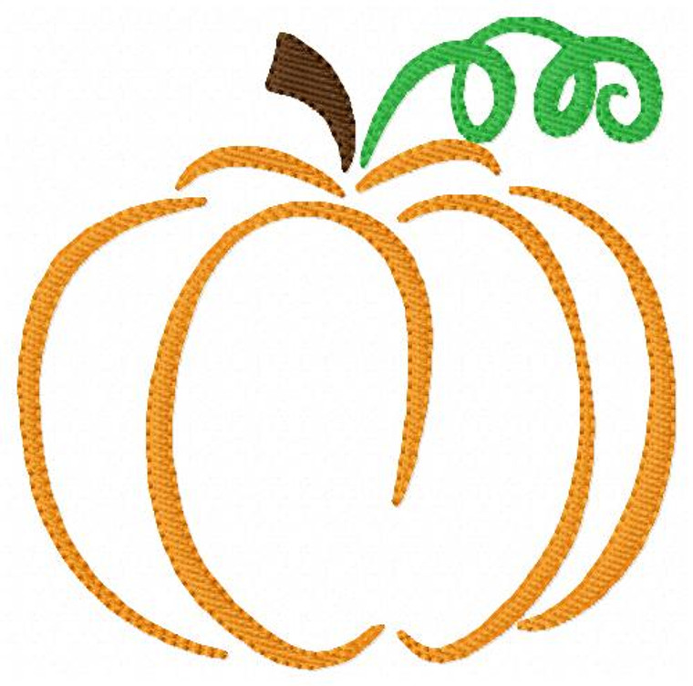 Pumpkin Fall Harvest Embroidery Design