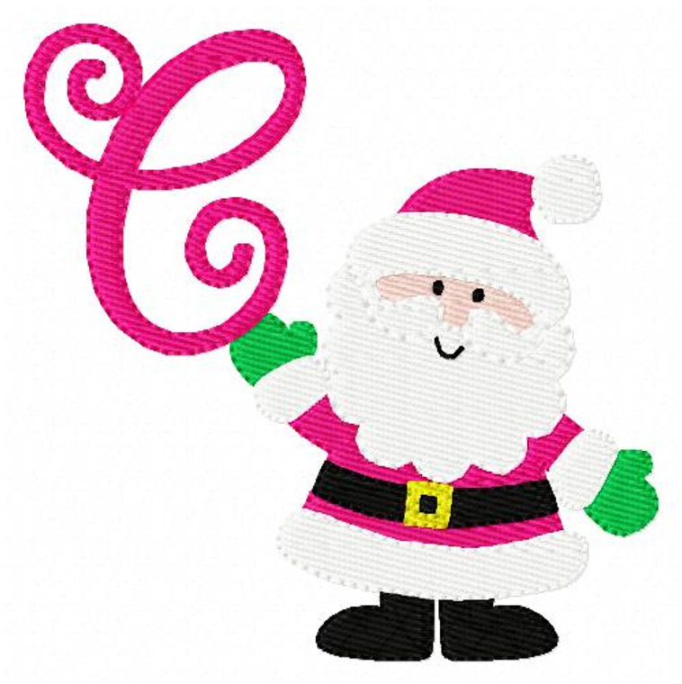 Santa is Jolly Monogram Embroidery Font Set