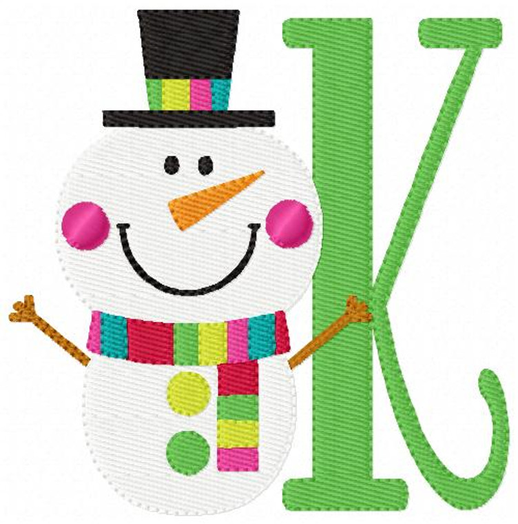 Cheery Snowman Monogram Set