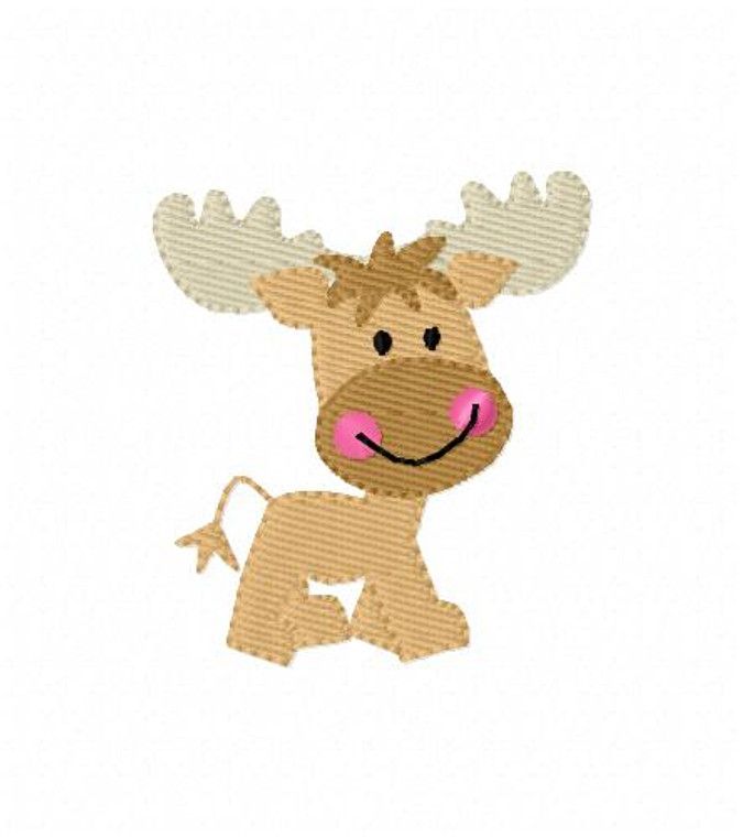 Moose Deer Small Machine Embroidery Design