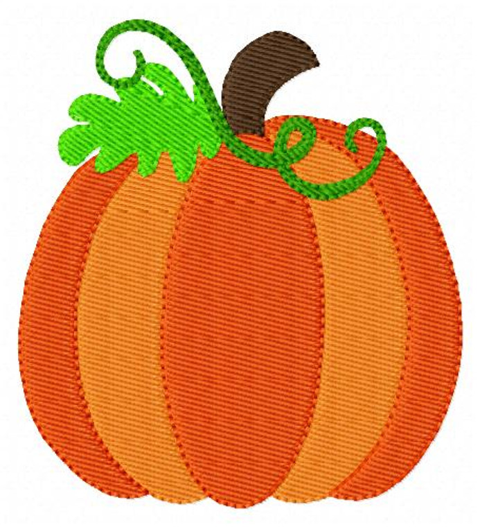 Pumpkin Embroidery Design with 3 Three Sizes Included