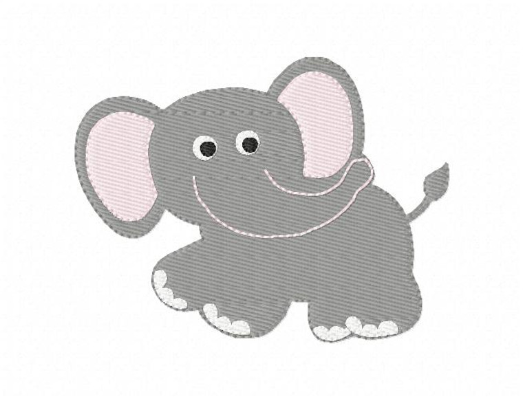 Elephant, Animal, Zoo, Safari Machine Embroidery Design