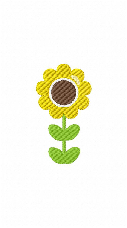 Sunflower Short Machine Embroidery Design