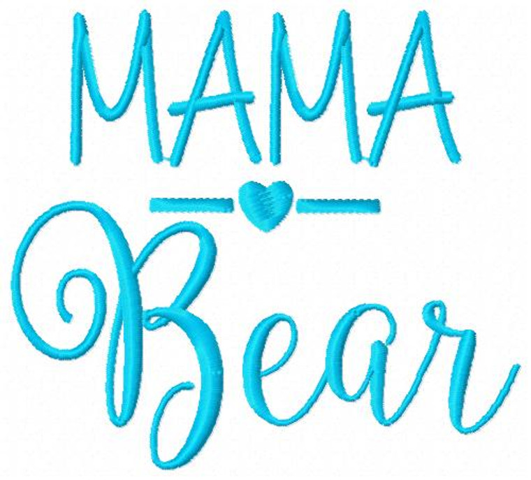 Mama Bear Machine Embroidery Design