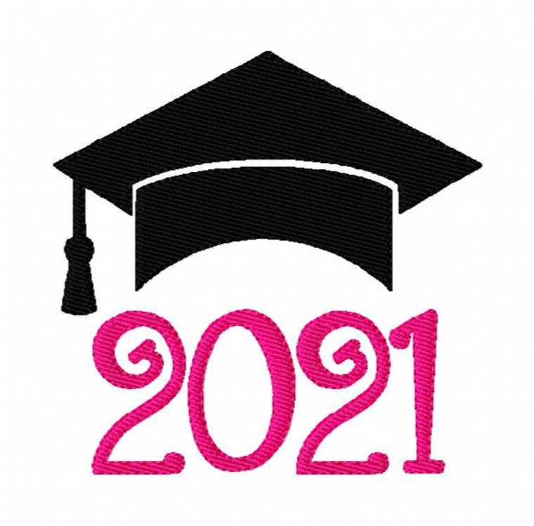 2021 Graduation Hat Machine Embroidery Design