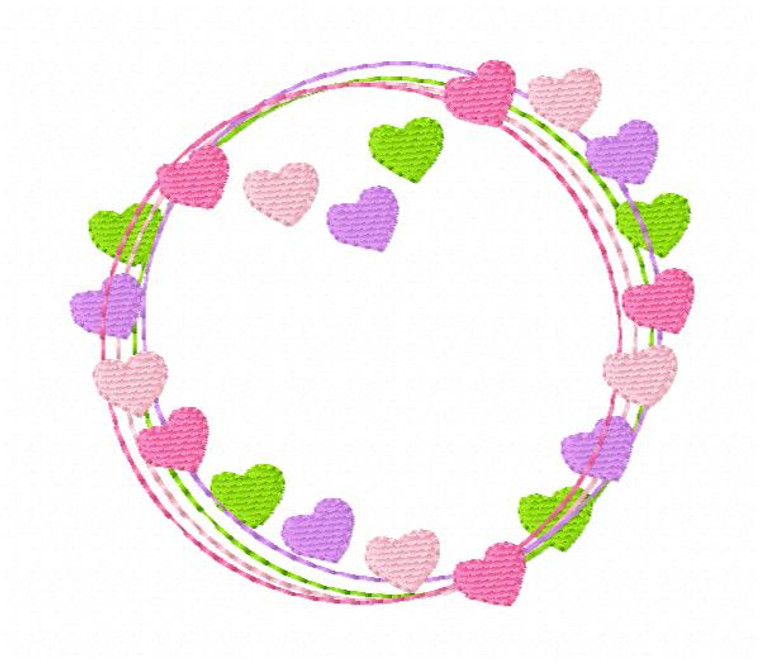 Hearts & Twine Frame Machine Embroidery Design Frame 