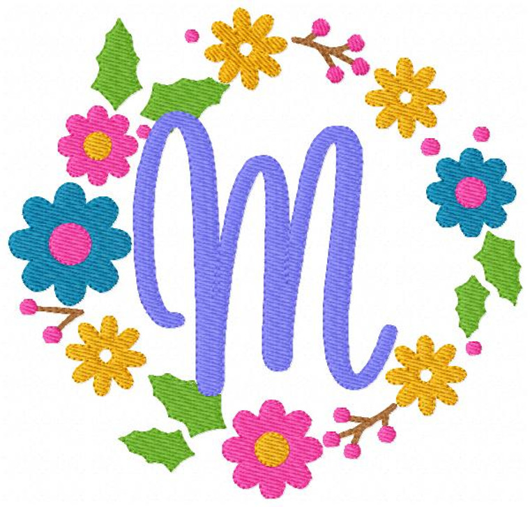 Flowers of Spring Monogram Design Set