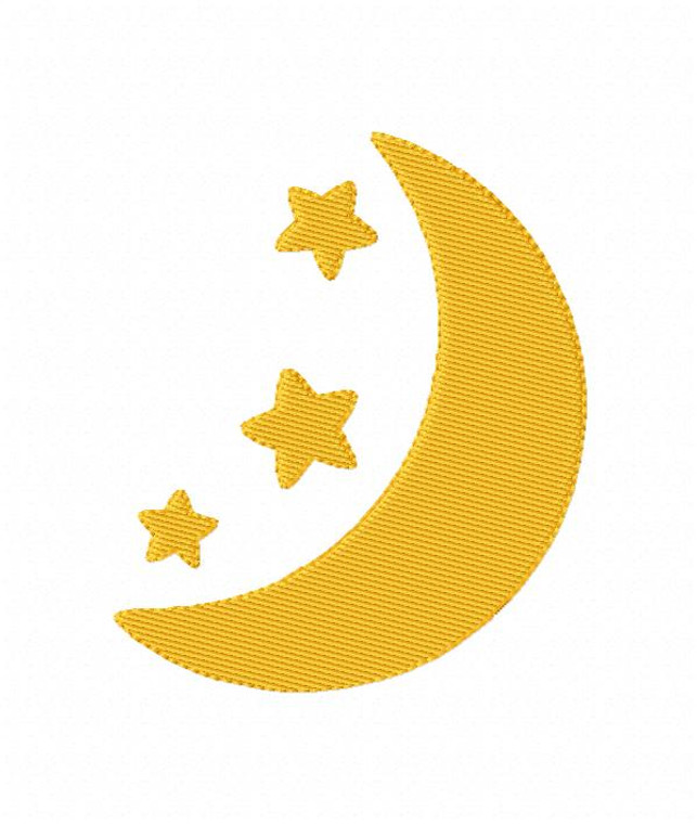 Moon & Stars Embroidery Design