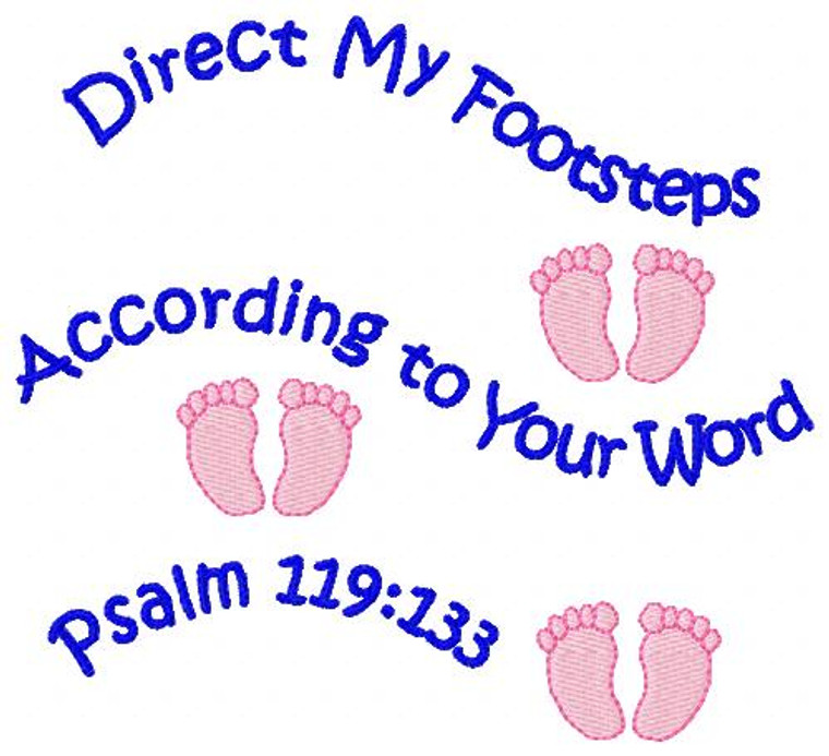 Footsteps Psalm 5x7