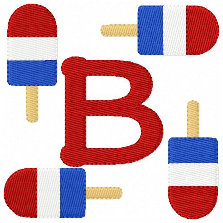 Patriotic Popsicle Monogram Set