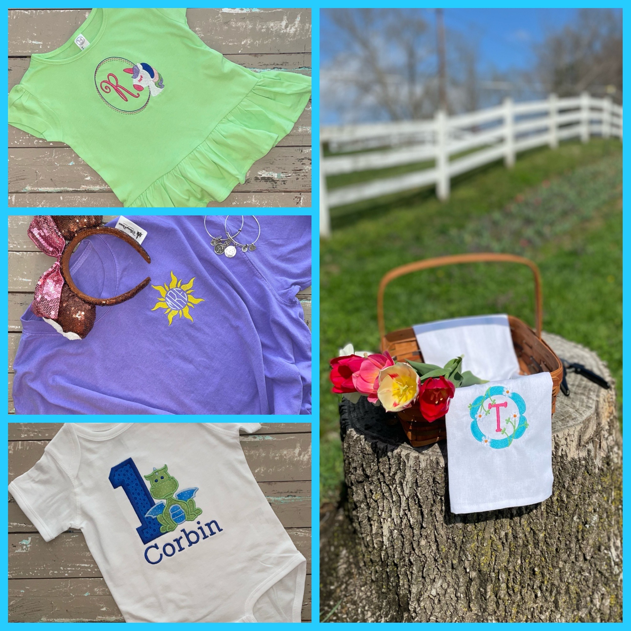 Beautiful Place for a Monogram! - Joyful Stitches