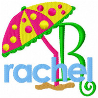 Beach Umbrella Summer Monogram Set