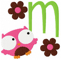 Owl Flyby Monogram Set