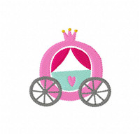 Princess Carriage Embroidery Design