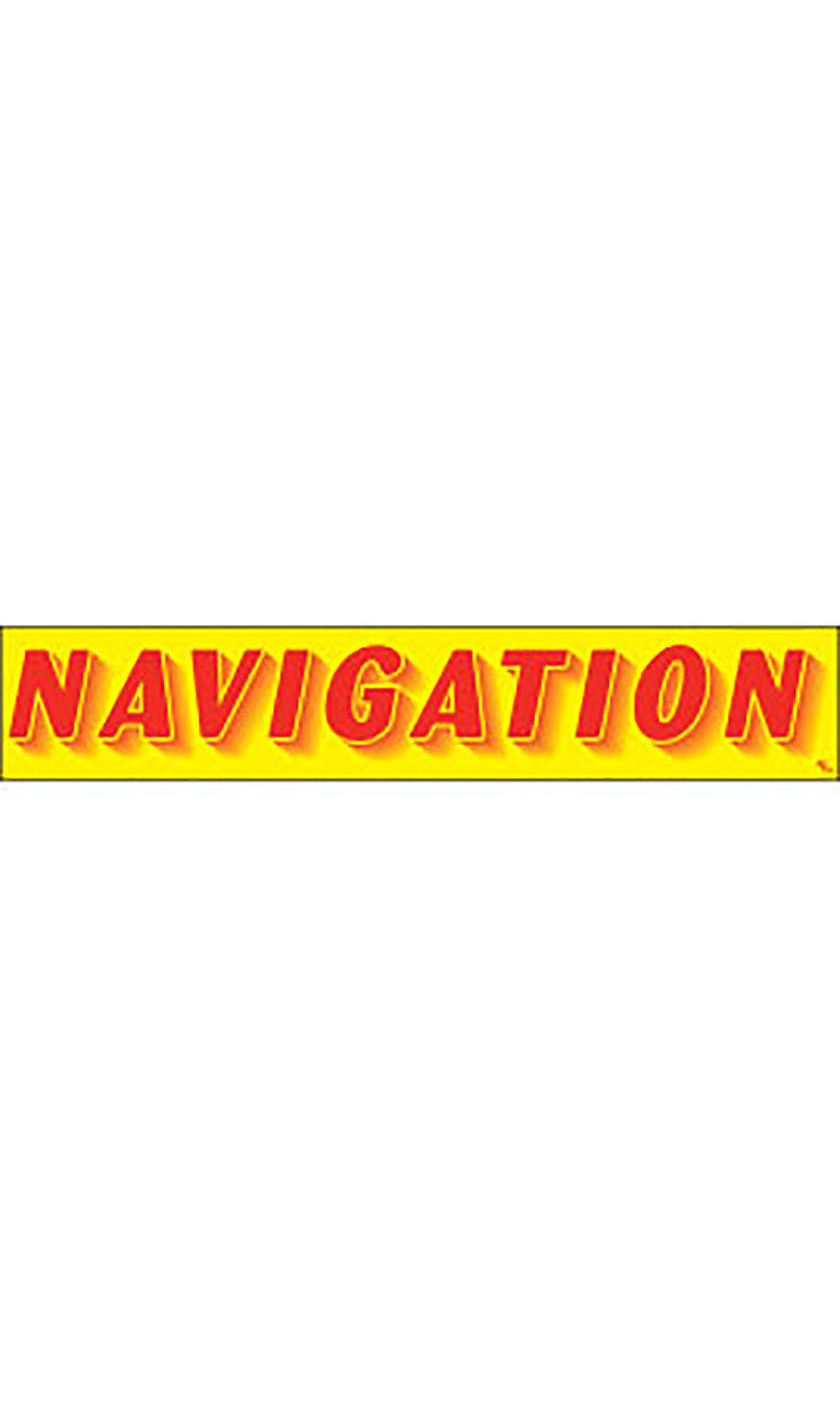 Rectangular Slogan Windshield Sticker - "Navigation"
