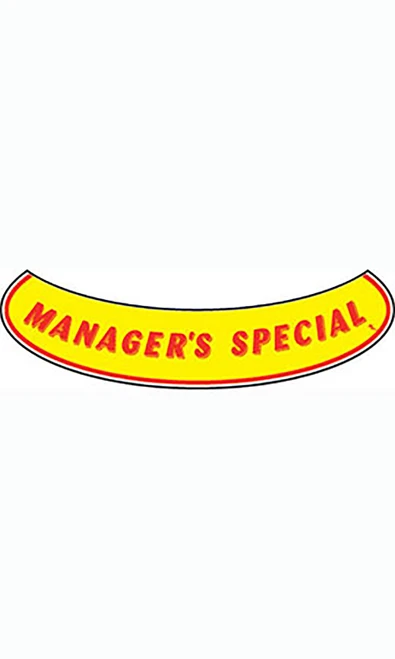 Smile Windshield Slogan Sticker - "Managers Special"