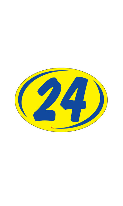 ◆24AW AEAE STICKER L/S/2色◆ Oval 2-Digit Year Stickers - Red/Yellow