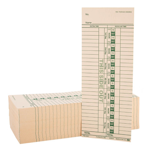 Weekly Employee Time Cards - Pack of 250
