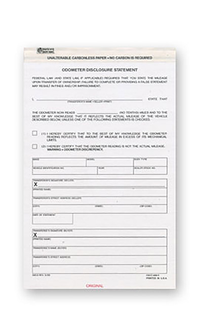 Odometer Disclosure Statements