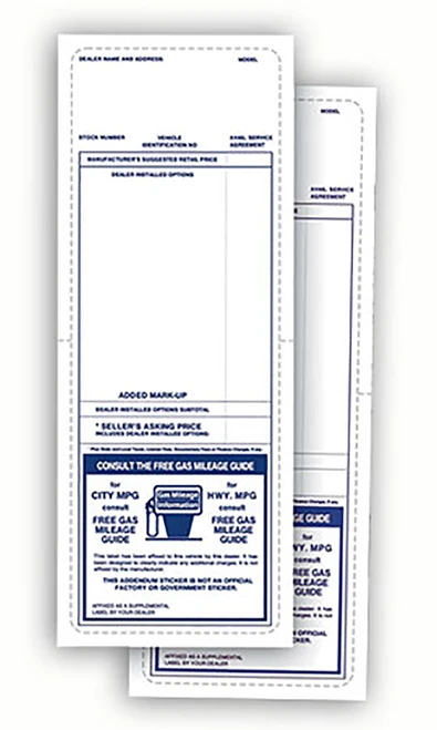 Blue Addendum Sticker