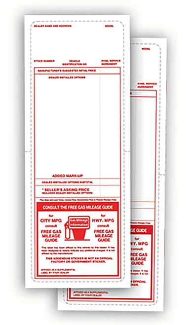 Red Addendum Sticker