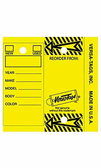 Yellow Laminated Key Tags