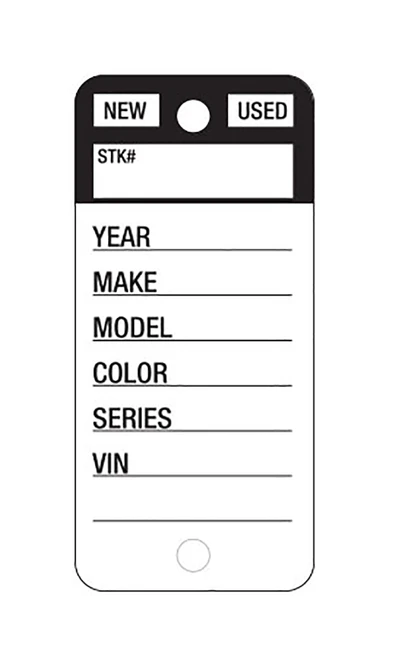 Black Top Stripe Key Tags