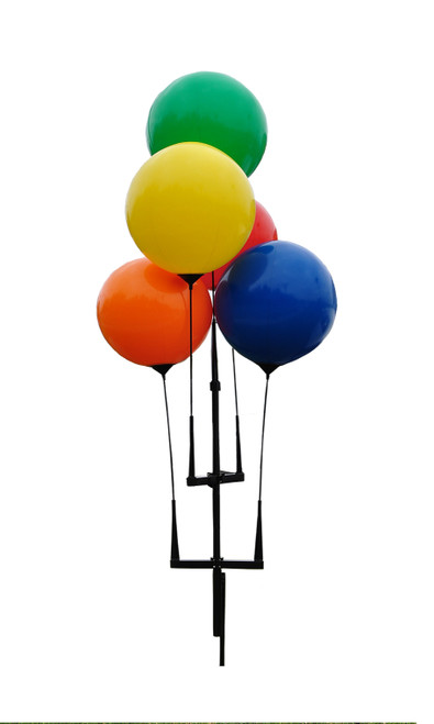 Reusable 5-Balloon Cluster with Ground Spike