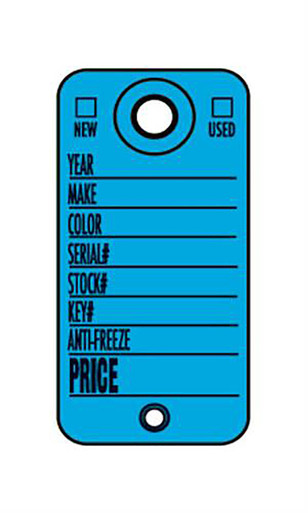 Light Blue Cardboard Key Tags