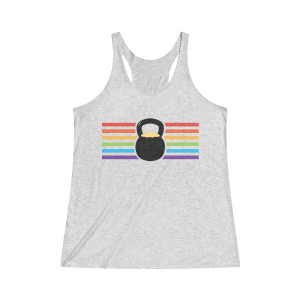 Pot O Kettlebell Tri-Blend Racerback Tank
