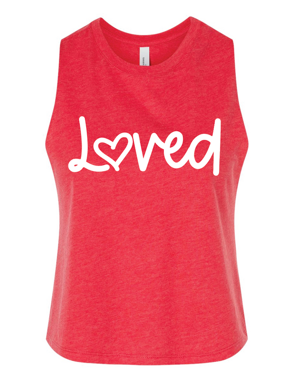 Loved Red Racerback Crop