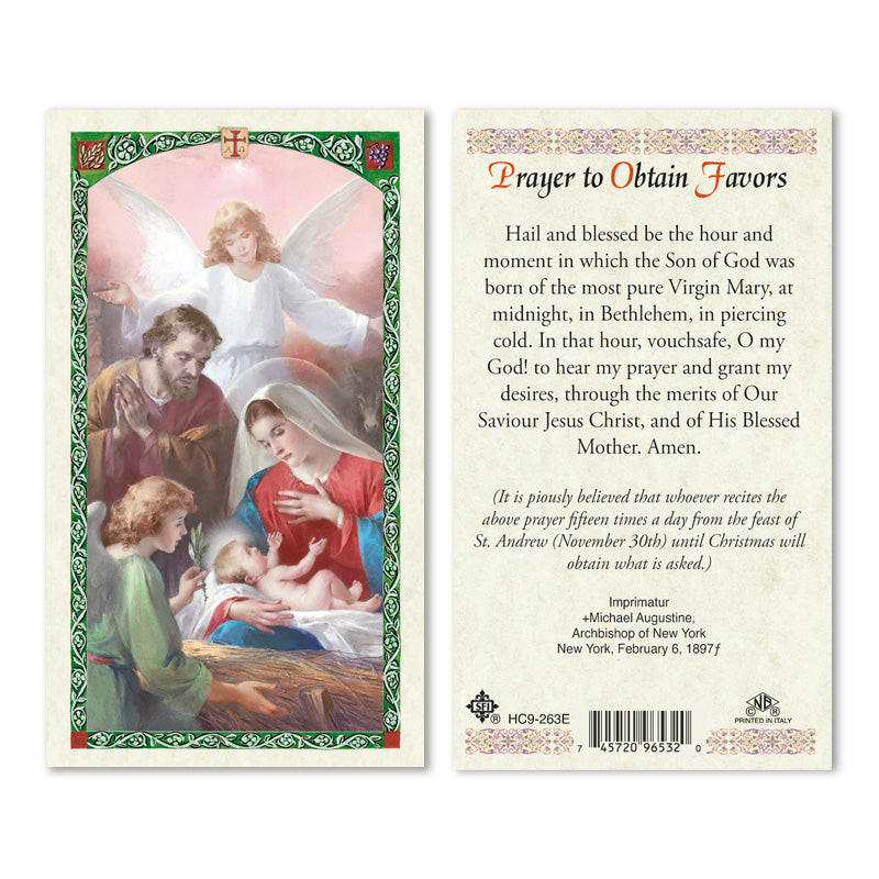 Prayer To Obtain Favors Laminated Prayer Cards