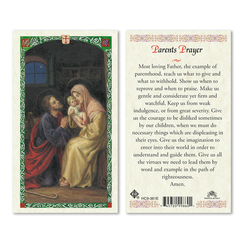 A Parents Prayer Laminated Prayer Cards