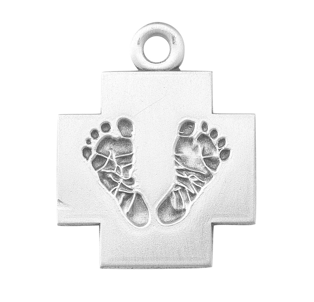 Sterling Silver Cross with Feet