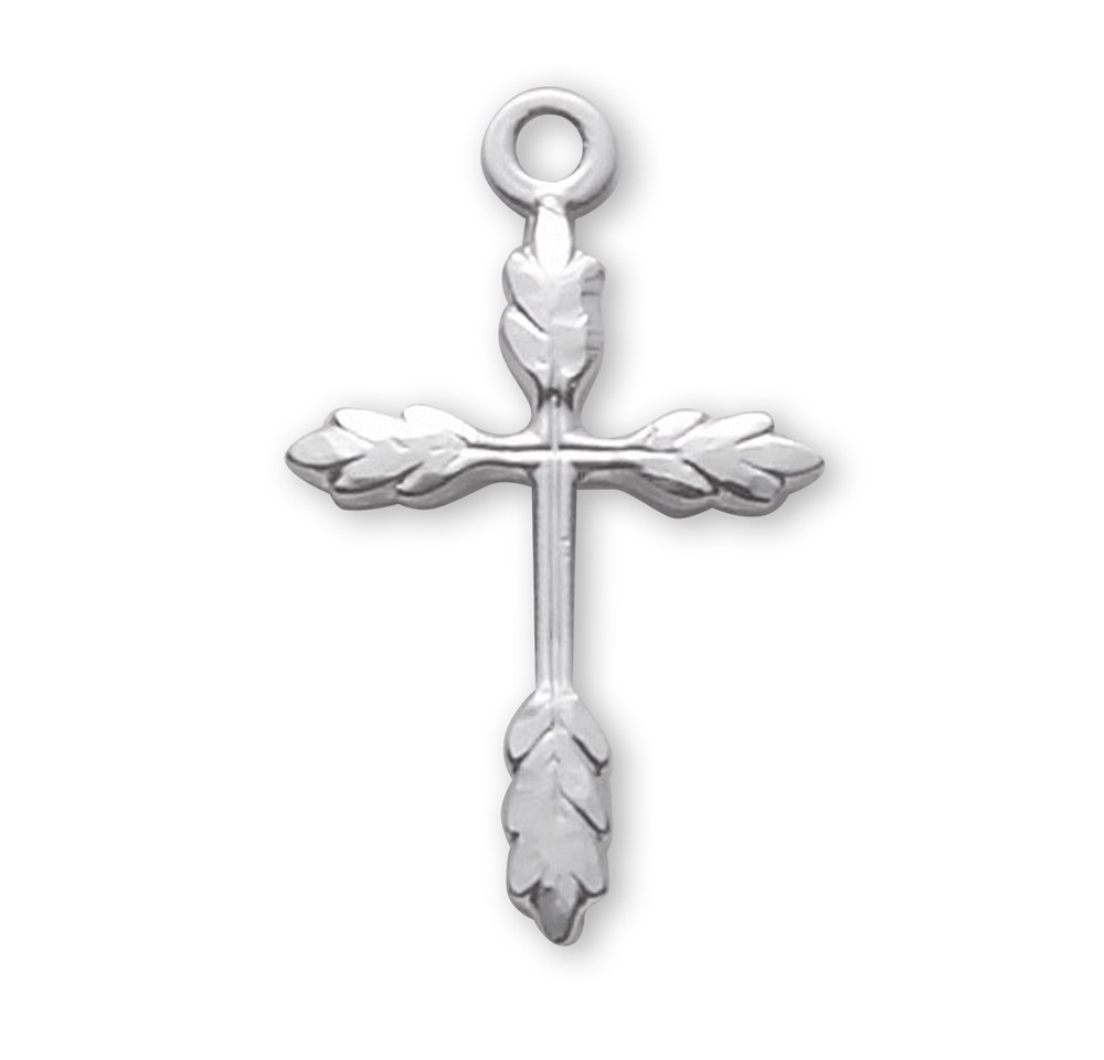 Sterling Silver Wheat Cross