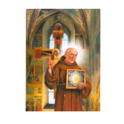 SAINT BERNARDINE OF SIENA  CARDED 8x10 PRINT FOR FRAMING