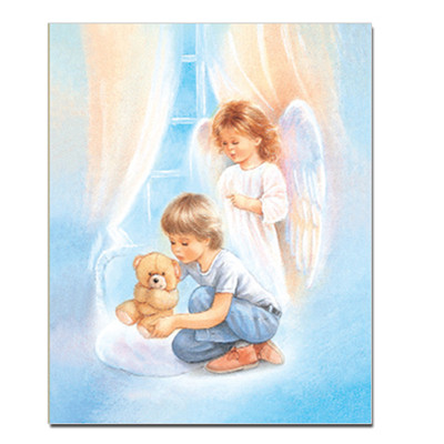 ANGEL & YOUNG BOY CARDED 8x10 PRINT FOR FRAMING