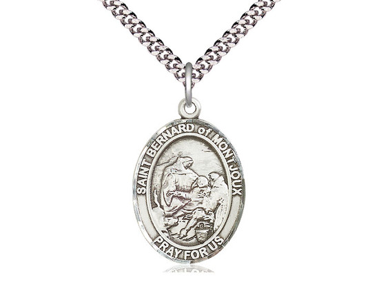 St. Bernard of Montjoux - Oval Patron Saint Series