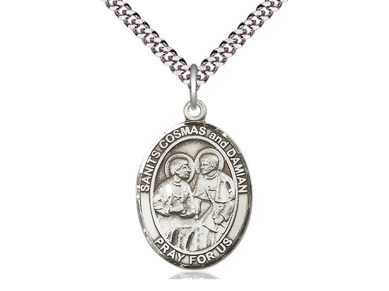 Sts. Cosmas & Damian - Oval Patron Saint Series