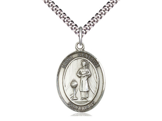 St. Genesius of Rome - Oval Patron Saint Series