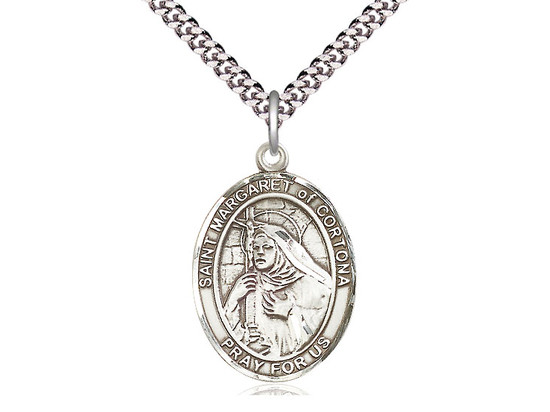 St. Margaret of Cortona - Oval Patron Saint Series
