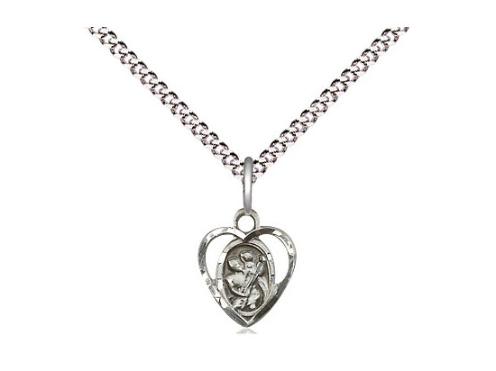 St. Christopher - Heart Shaped Pendant