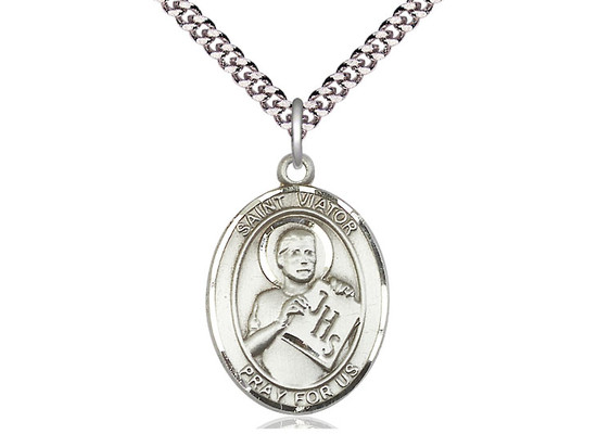 St. Viator of Bergamo - Oval Patron Series